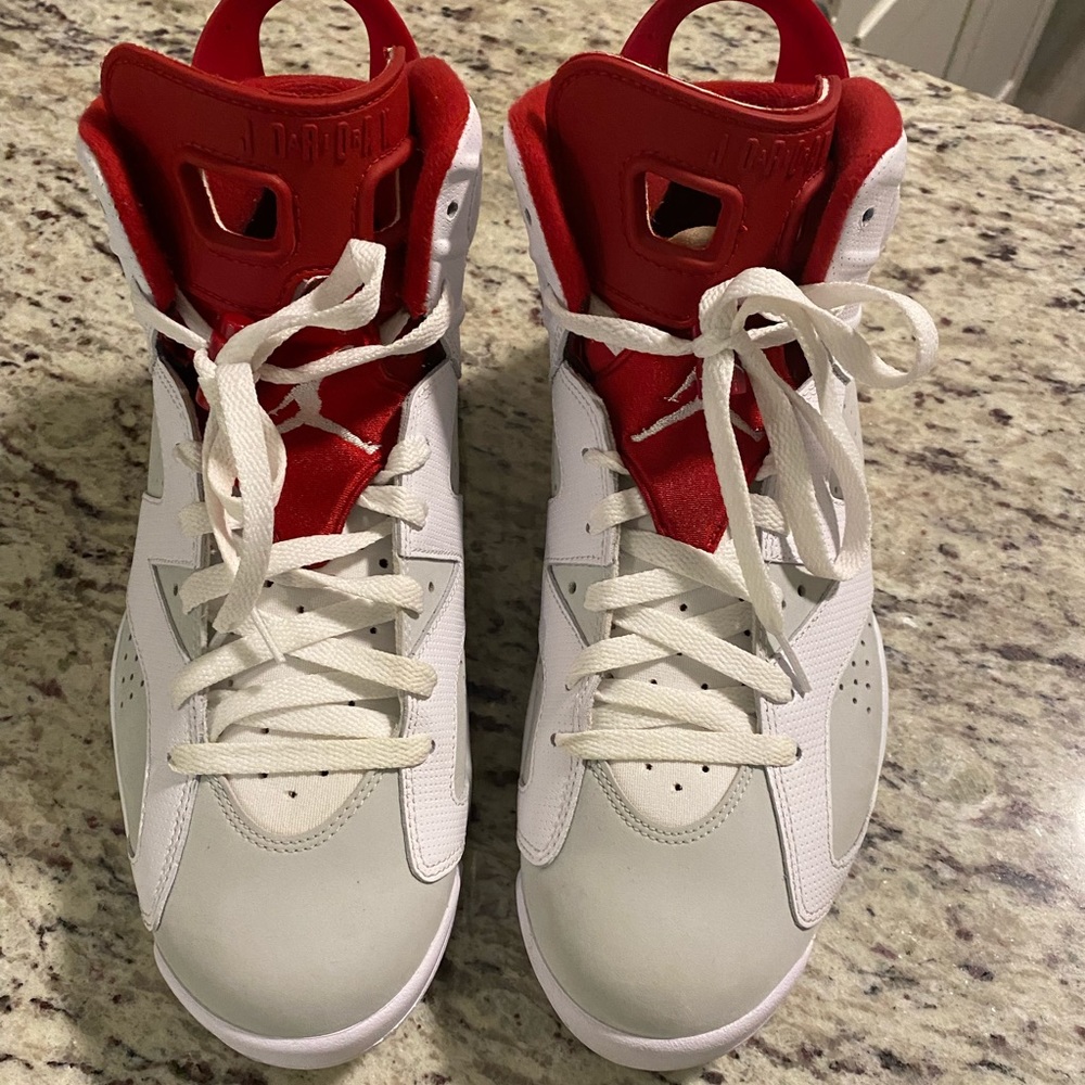 Air Jordan 6 RETRO White/Gym Red-Pure Platinum. - Picture 4 of 6